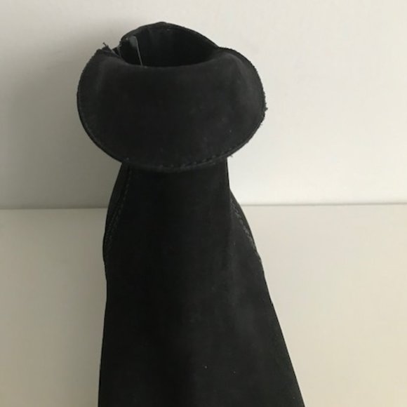 🆕 Black suede zipper ankle boots  - size 38 - NEW - Picture 6 of 11